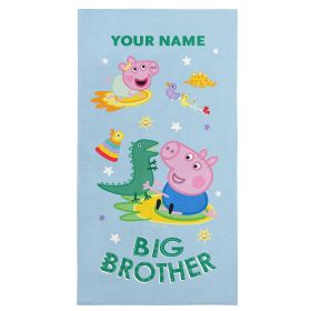 Hasbro Peppa Pig Big Bro Personalized Beach Towel 30x60 inches